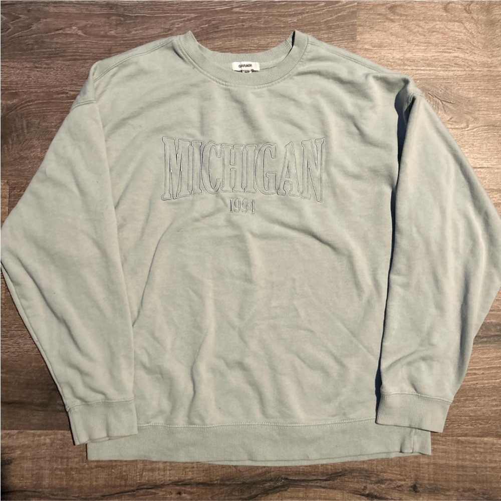 Garage Light Green Michigan 1994 Men's Crewneck Sweater